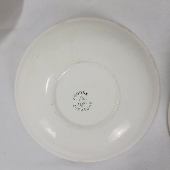 Lot of 6 Egersund Norway Black Pheasant Transferware Norsk Flint Bowl Soup Berry - Picture 10 of 11